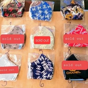 HANDMADE  FASHION /DESIGNER INSPIRED FACE  MASKS  UNISEX